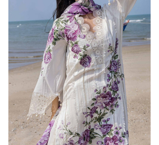 Embroidered Adans libas ocean Pakistani suit