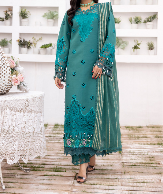 Unstitched 3 PC suit Dilkash Parishay DS-03