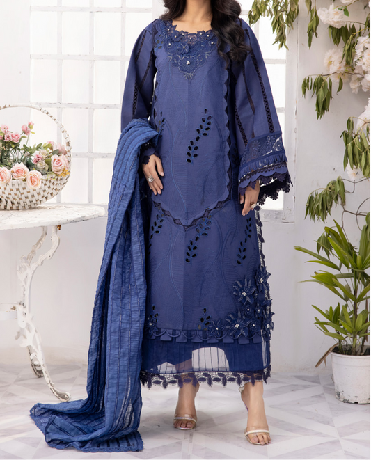 Unstitched 3 PC suit Dilkash Parishay DS-08