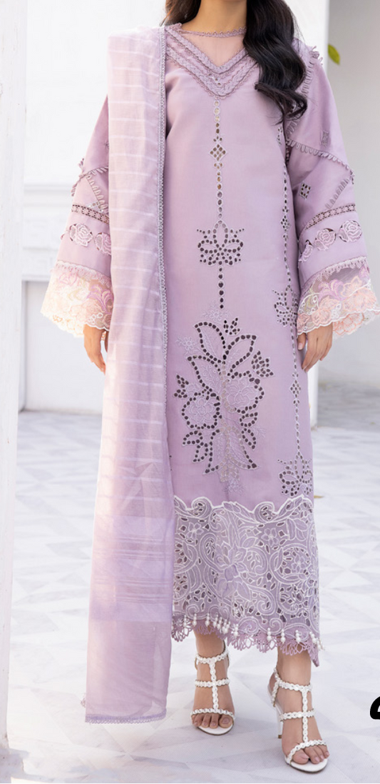 Unstitched 3 PC suit Dilkash Parishay DS-10