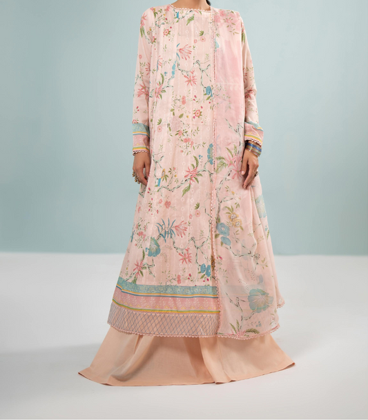 Embroidered Adans libas ocean Pakistani suit